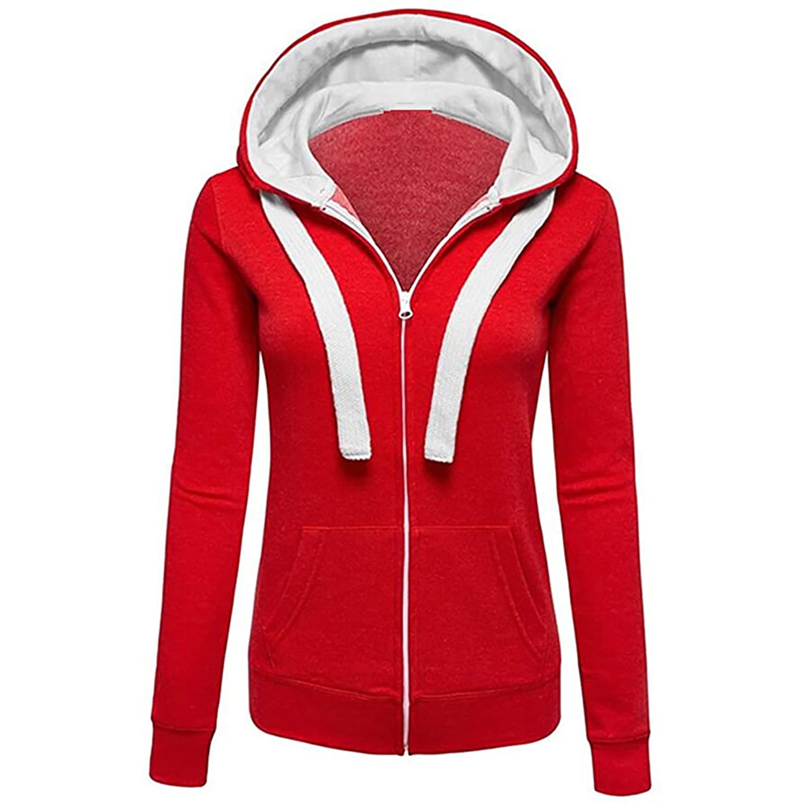 Floleo Women Coat Clearance Fall Winter Long Sleeve Patchwork Solid