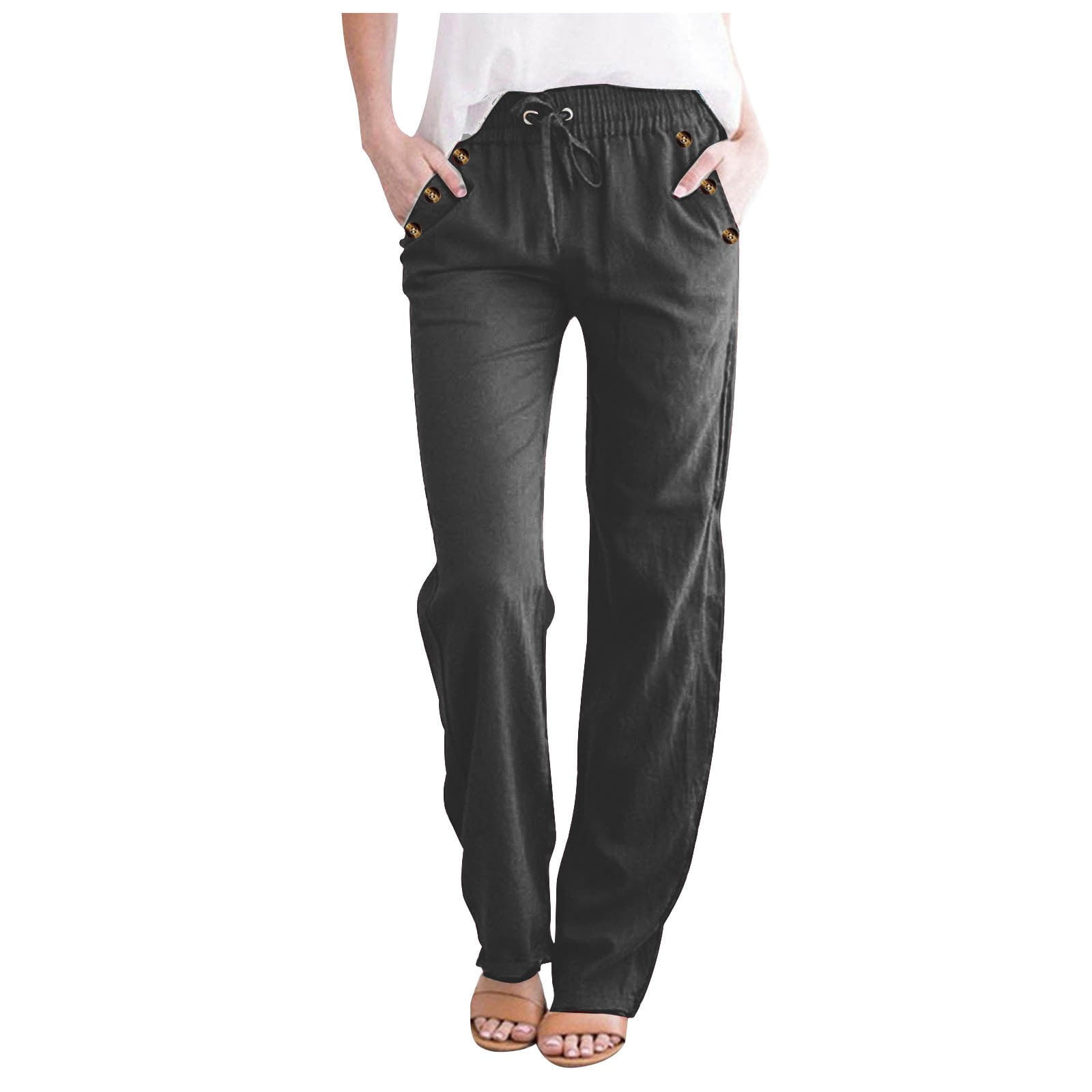 Floleo Women's Casual Pants Clearance Womens Long Pants Spring and Fall ...
