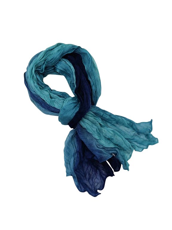 Women's Crinkled Ombre Scarf Soft Lightweight Gradient Color Wrap Versatile Shawl for Casual Daily Travel Spring Fall Wear