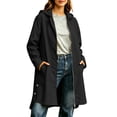 thumbnail image 1 of Floleo Women's Long Hooded Rain Jacket Waterproof Windbreaker Coat Lightweight Outdoor Raincoat with Pockets Casual Fall Spring Outerwear, 1 of 9