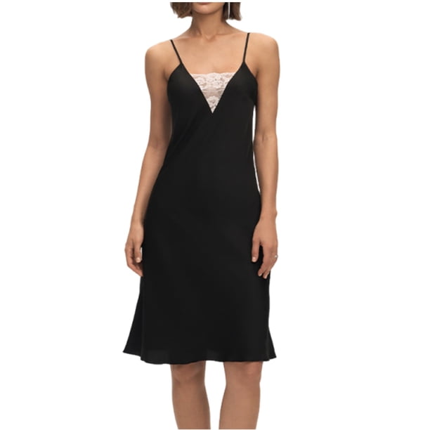 midi inner dress Women's Goddess Sleeveless Floral in Cream Model Wearing Size Small Color Floleo Women's Midi Slip Dress,