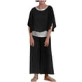 thumbnail image 1 of Floleo Women's Sequin Patchwork Blouson Sleeve Top Wide Leg Pants Set Elegant Casual Two Piece Outfit for Evening Party Summer Vacation Daily Wear, 1 of 8