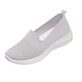 thumbnail image 1 of Floleo Women's Slip On Hollow Fly Knit Low Top Walking Shoes, Lightweight Breathable Soft Cushioned Sole Casual Daily Footwear(Gray,6.5), 1 of 7