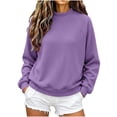 thumbnail image 1 of Floleo Women's Waffle Knit Crewneck Sweatshirt Long Sleeve Raglan Sleeve Pullover Relaxed Fit Solid Color Casual Top for Fall Winter Daily Wear, 1 of 8