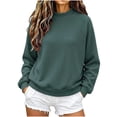thumbnail image 1 of Floleo Women's Waffle Knit Crewneck Sweatshirt Long Sleeve Raglan Sleeve Pullover Relaxed Fit Solid Color Casual Top for Fall Winter Daily Wear, 1 of 8