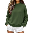 thumbnail image 1 of Floleo Women's Waffle Knit Crewneck Sweatshirt Long Sleeve Raglan Sleeve Pullover Relaxed Fit Solid Color Casual Top for Fall Winter Daily Wear, 1 of 8