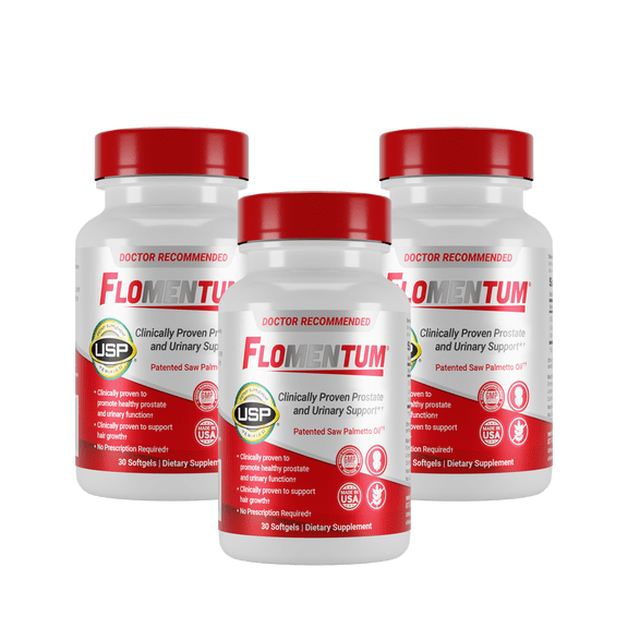 Flomentum Health Prostate Support Supplement with Saw Palmetto Berry Oil, 90 Count