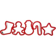 Flomo Holiday Essentials Christmas Themed Plastic Cookie Cutters (5 Piece)