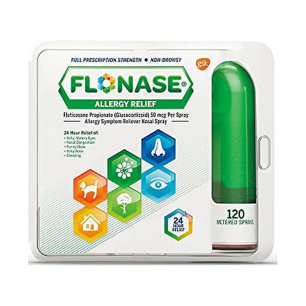 Flonase 24 Hr Allergy Relief Nasal Spray 120 Metered Sprays, Multiple Allergies