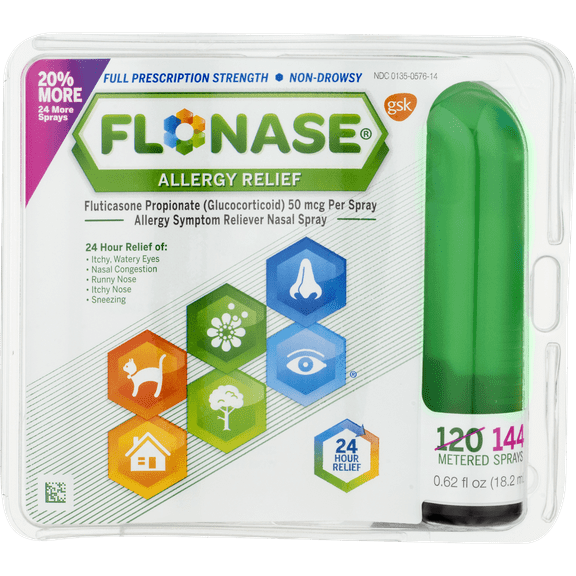 Flonase Allergy Relief Nasal Spray, 0.62 fl oz, 144 Metered Sprays