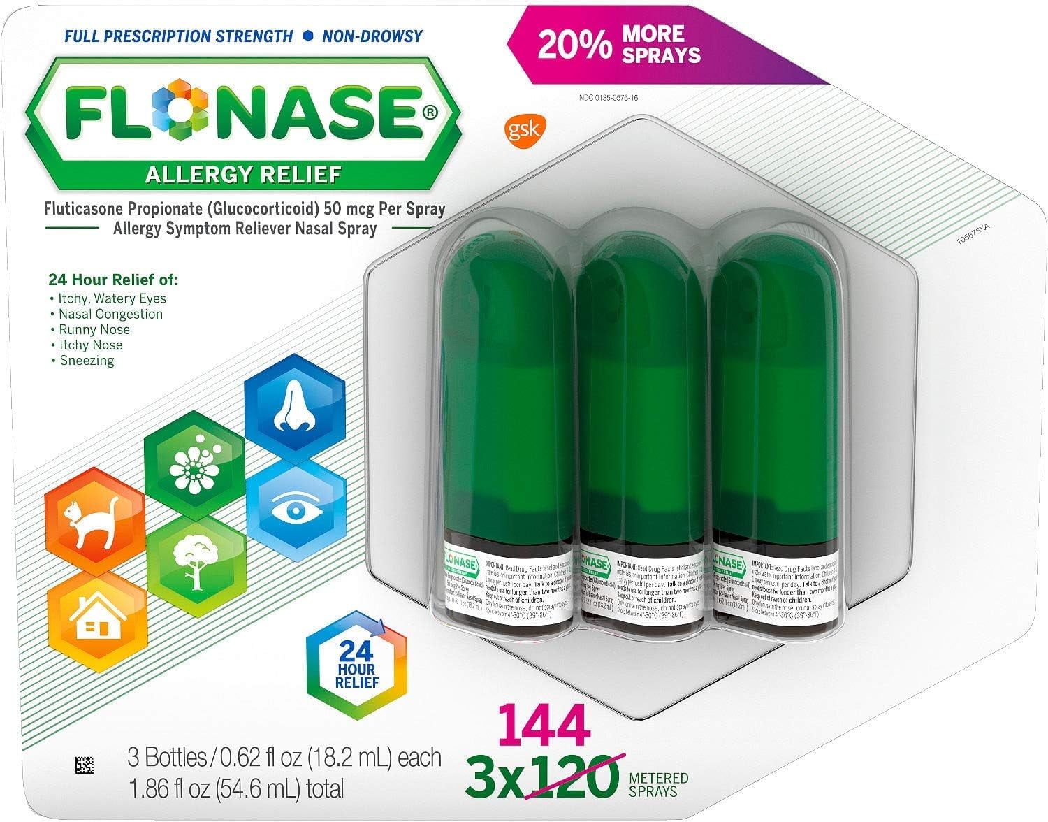 Flonase Allergy Relief Nasal Spray 432 Sprays Nasal Congestion and