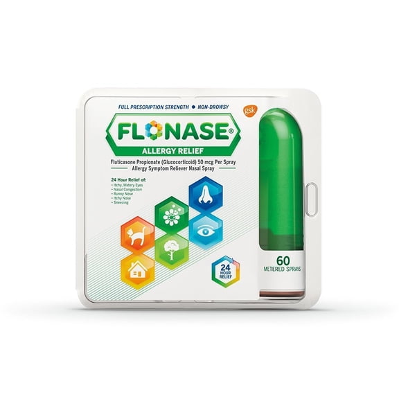 Flonase Fluticasone Propionate Nasal Spray for Allergy Relief, 60 Count