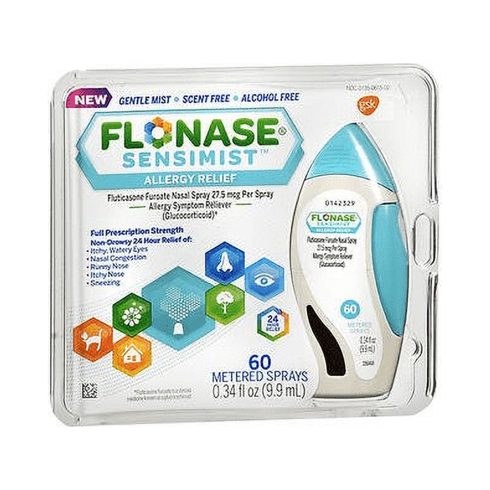 Flonase Sensimist Allergy Relief Spray, 60 Metered Sprays 1 ea (Pack of