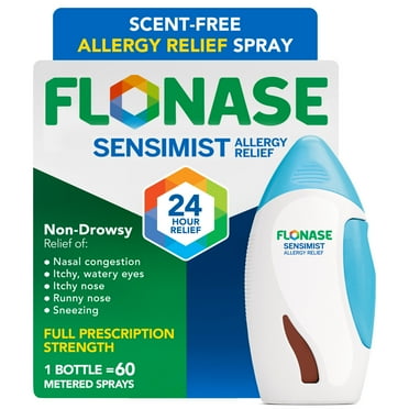Flonase Sensimist Nasal Spray Non-Drowsy Decongestant Allergy Relief Medicine, 60 Sprays