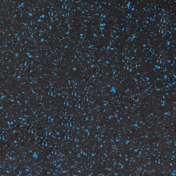 FlooRx 6mmx24in Blue Interlocking Recycled Rubber Garage Flooring 24