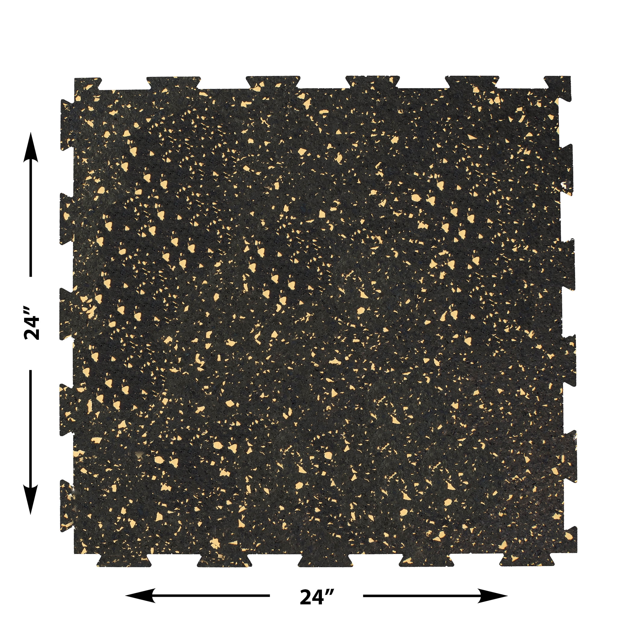 FlooRx 6mmx24-inx24-in Beige Interlocking Recycled Rubber Garage Flooring - 24 sf/pack