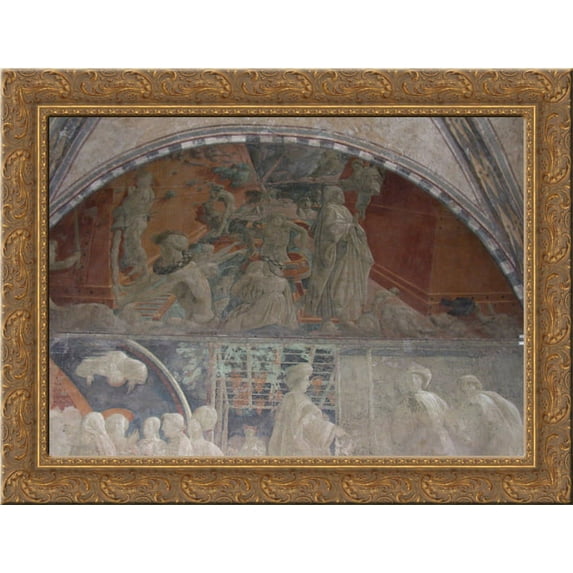 Flood 24x18 Gold Ornate Wood Framed Canvas Art by Paolo Uccello