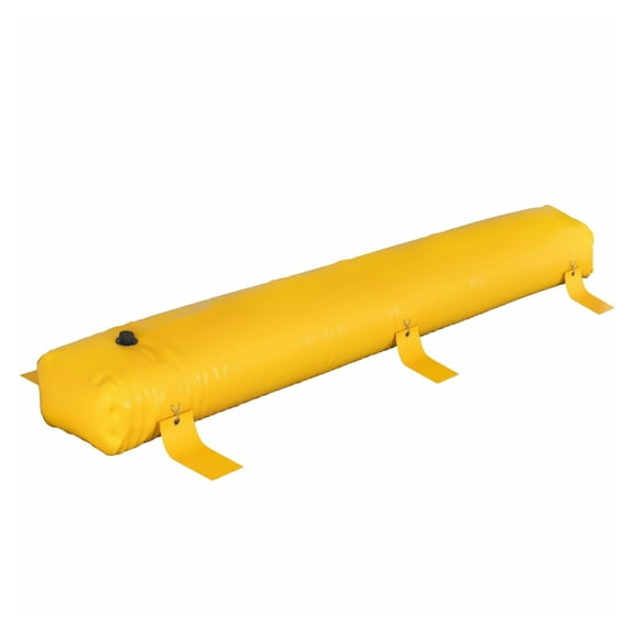 Flood Barrier 12 ft, Water Diversion Tube, Sandbag Alternative for Flood Control, Reusable PVC Water Barrier for Home, Garage, Door Protection - Yellow