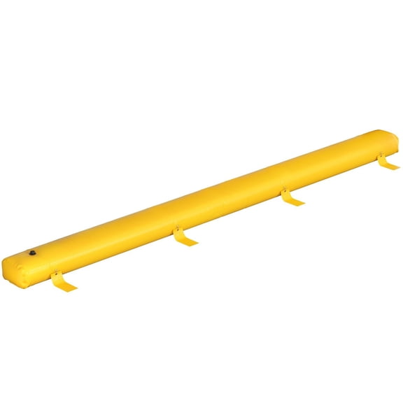 Flood Barrier 24ft, Reusable Water Diversion Tubes, PVC Flood Protection for Doorways & Garages, Lightweight, Yellow