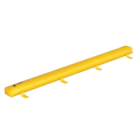 Flood Barrier 24ft x 12in, PVC Water Diversion Tubes, Reusable Flood Protection for Doorways & Garages, Lightweight Water Wall, Yellow