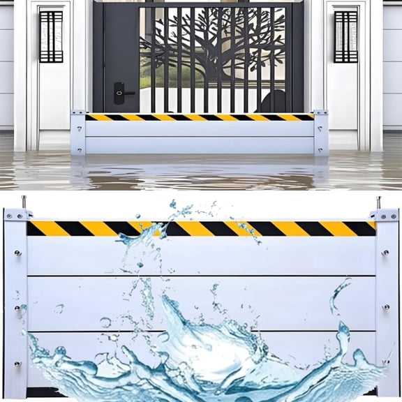 Flood Barriers for Home Exterior - Aluminum Alloy Outdoor Garage Doors Water Barriers for Flooding,H31.5 Inch/L4FT