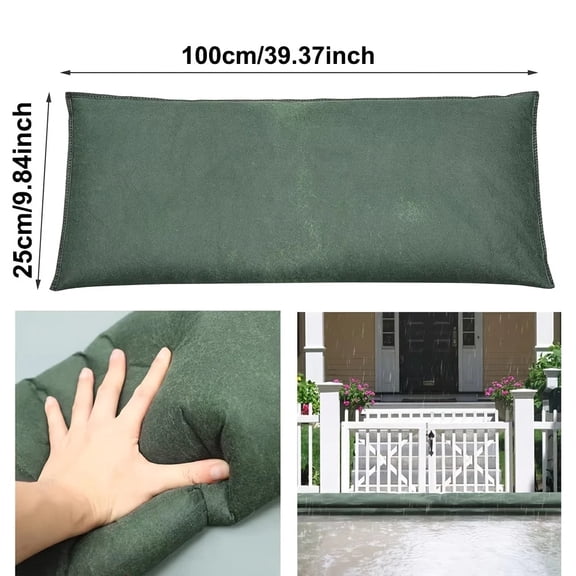 Flood Barriers for Home Water Absorbent Flood Prevention Sandless Sandbags Flood Barrier for Flooding Door Garage Basement