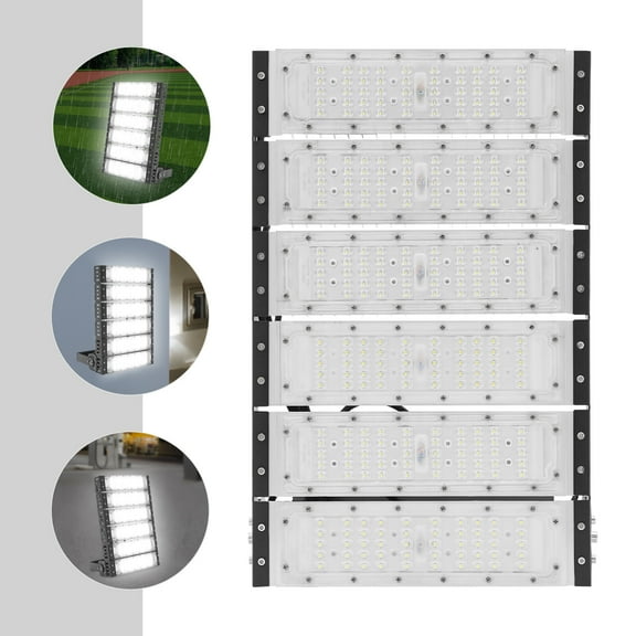Flood Light, 300W LED Stadium Flood Light, High Brightness Outdoor Floodlight, Uniform Light Distribution, Natural Lighting Effect, Suitable for Sports Field, Construction Site, Patio, Barn