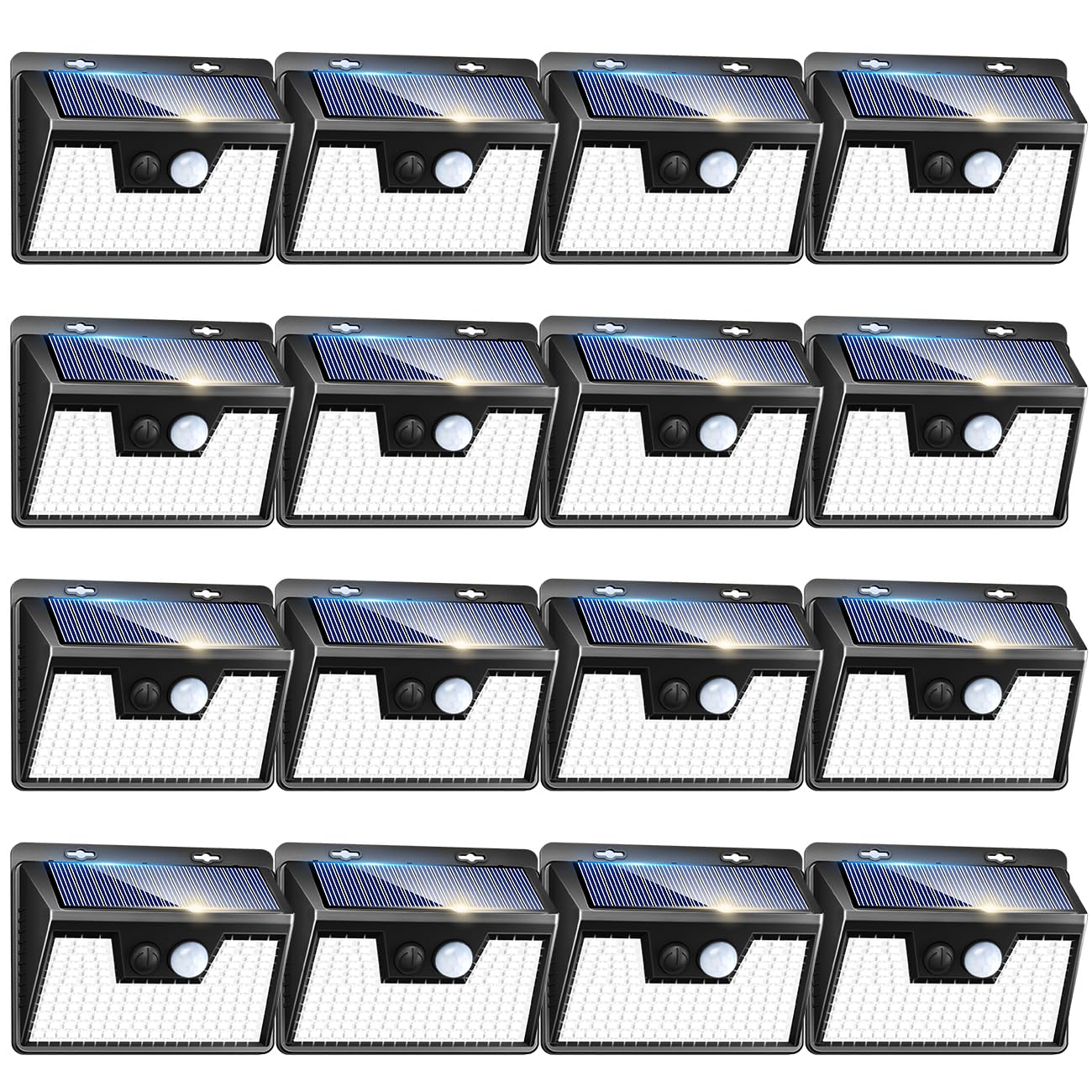 Flood Lights Outdoor, Solar Wall Light 3 Mode Motion Sensor 140 LED ...
