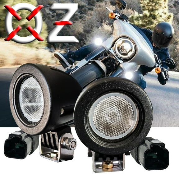 Flood Mini Trail Lights OZ-USA LED Spot Motorcycle Offroad Dual Sport Enduro Fog ATV MX