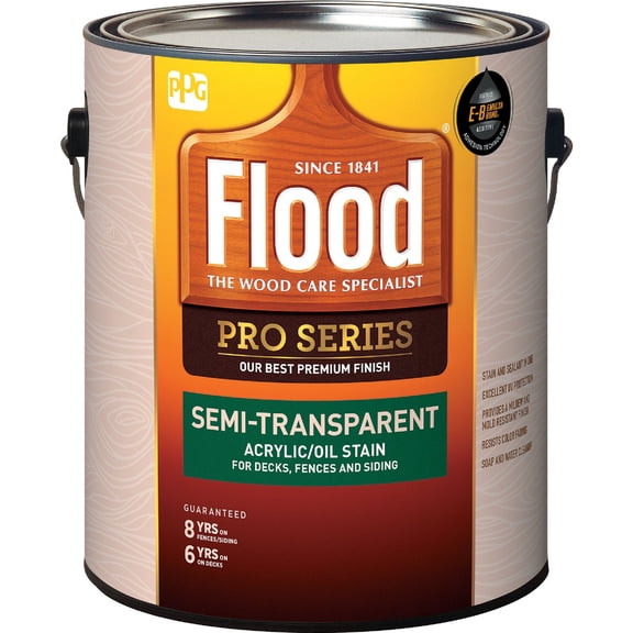 Ppg Architectural Coatings Flood/PPG Architectural FIN FLD812-01 Pro NTRL Base Stain, 1 Gallon — Residential Use, Standard Application