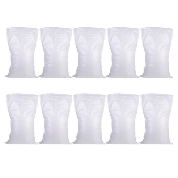 Flood Prevention Sandbags Dump Pouch Trashbags of Barriers for Home Multifunction to Weave White