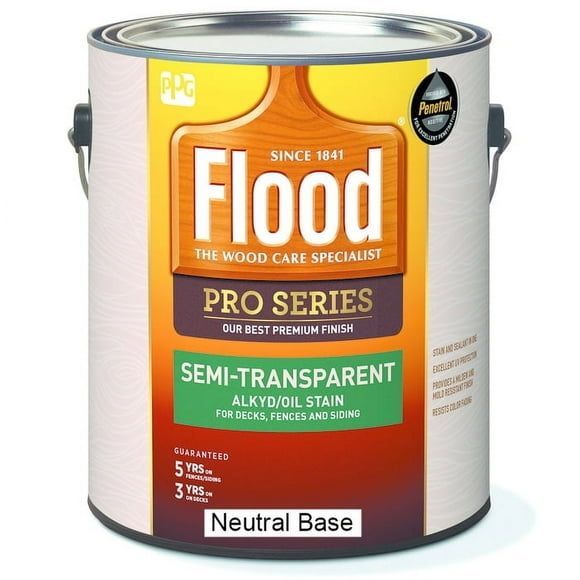 Flood Pro Series Alkyd/Oil Semi-Transparent Deck, Fence and Siding Exterior Stain