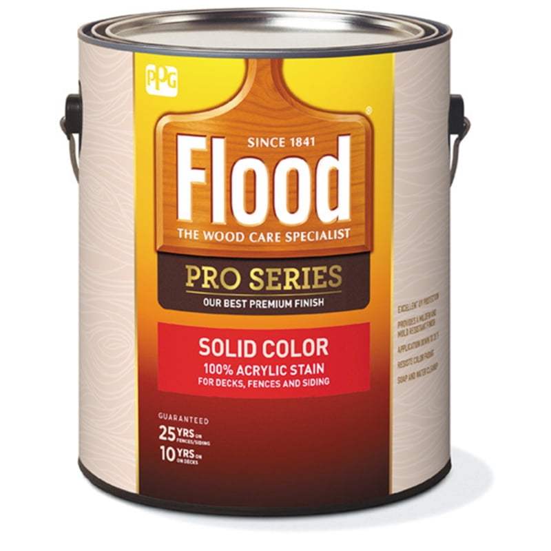 PPG INDUSTRIES Flood 1717537 Pro Series Cedar Satin Household Paint & Stain, 1 gal