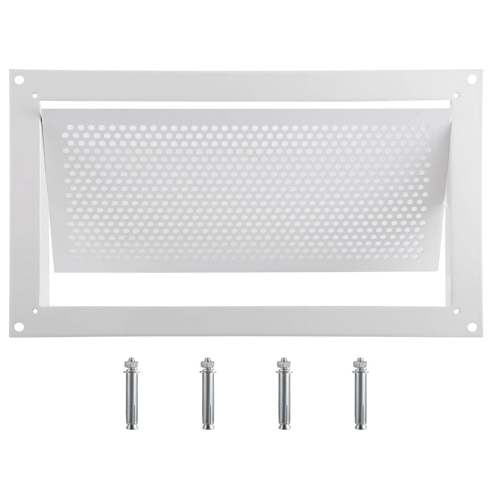 Flood Vent 8x16 Inch Foundation Vent - Crawl Space & Garage Flood Protection - White Wall Mount - Reduce Flood Risk & Insurance Costs