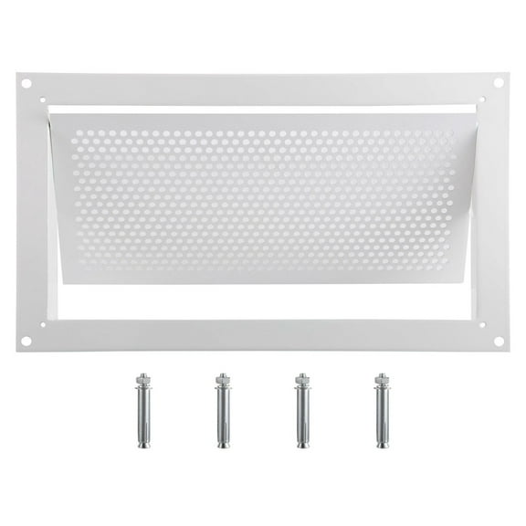 Flood Vent 8x16 Inch - Foundation & Crawl Space Flood Protection, White Garage Vent, Reduce Flood Risk, Wall Mount, Home Resilience