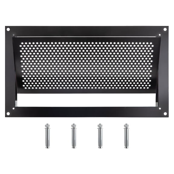 Flood Vent 8x16 Inch Foundation Vent - Black Wall Mounted Crawl Space Flood Protection - Reduce Flood Risk & Damage