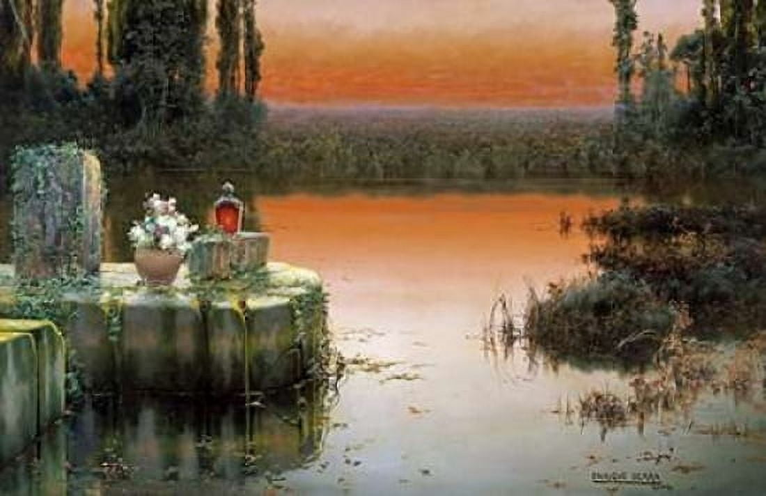 Flooded Ruins at Sunset Canvas Art - Enrique Serra (12 x 18)
