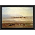 thumbnail image 1 of Flooding of the Volga river near Yaroslavl 40x28 Large Black Ornate Wood Framed Canvas Art by Aleksey Savrasov, 1 of 2