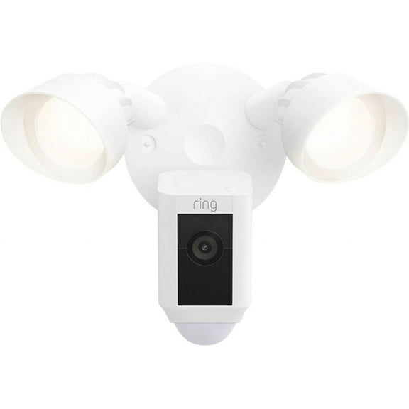 Floodlight Cam Plus Outdoor Wired 1080p Surveillance Camera - White