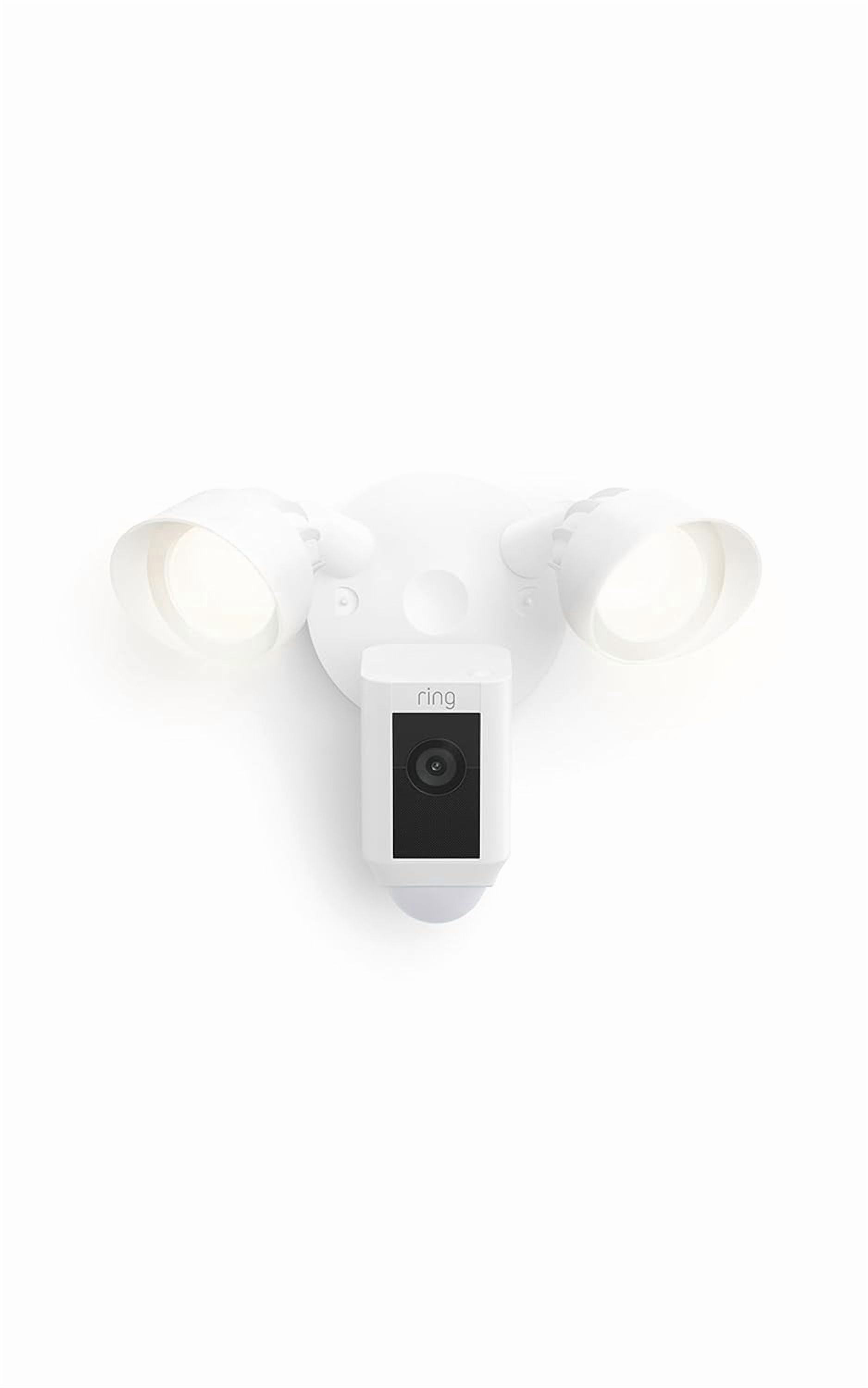 Floodlight Cam Wired Plus (newest model), Outdoor home or business security with motion-activated 1080p HD video and floodlights, White