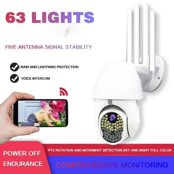Floodlight Camera,LNGOOR 1080P Outdoor Security Camera, IP65 Waterproof, Auto Night Vision, Lights and Camera, Two-Way Audio