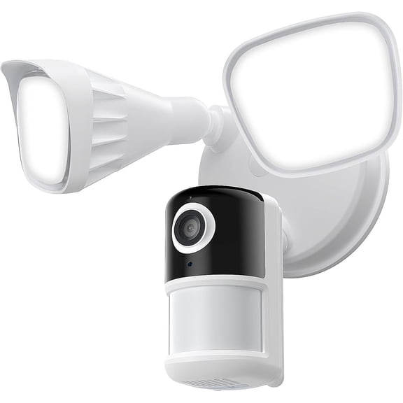 Floodlight Camera, Outdoor   Camera,  Wired Flood Light Camera Outdoor with Motion Sensor Cam, 2600 Lumens, Color Night Vision, 110dB Siren, 2 Way Audio, Compatible with Alexa