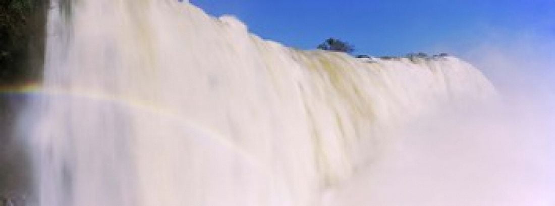 Floodwaters at Iguacu Falls Brazil Canvas Art - Panoramic Images (15 x 6)