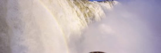 Floodwaters at Iguacu Falls Brazil Canvas Art - Panoramic Images (36 x 12)