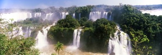 Floodwaters at Iguacu Falls Brazil Canvas Art - Panoramic Images (36 x 13)