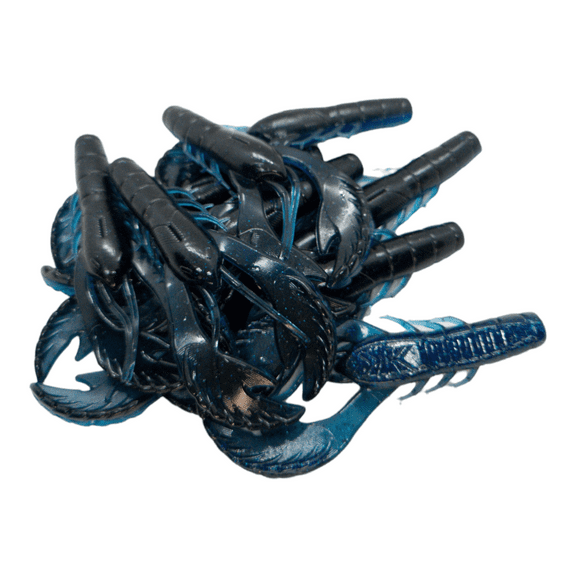 Floofy Newfie Tackle 4" Crawfish Sinking Plastic Fishing Lure for Basss, 8 Count