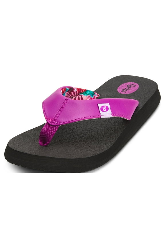 Classic Summer Flip Flop Thong Sandals for Women Comfort Strap and Yoga Mat Padding Insoles for Support Printed Soft Jersey Lining Non Slip Soles