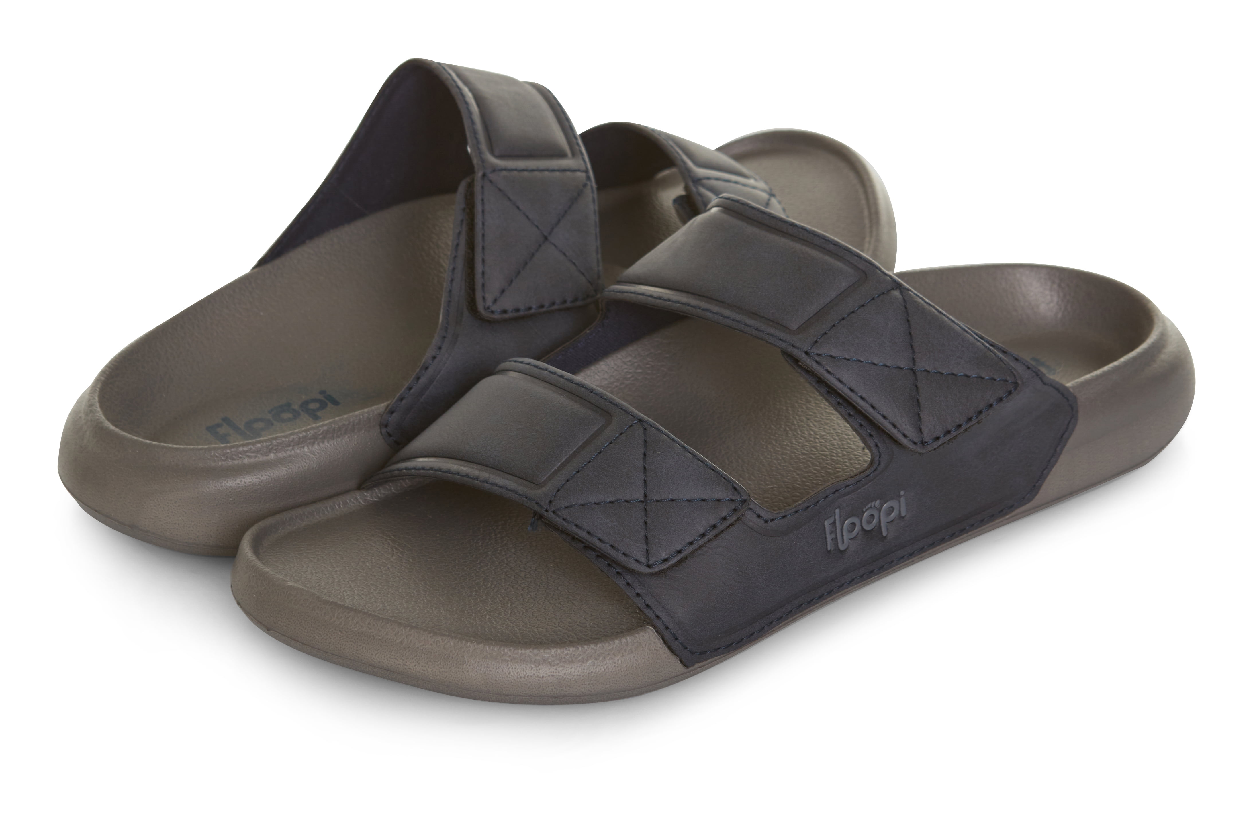 Floopi Flip Flops for Men with Double Straps Men Beach Sandals With Heal and Arch Support Comfort Fit Men Slides with Indoor Outdoor Anti Skid