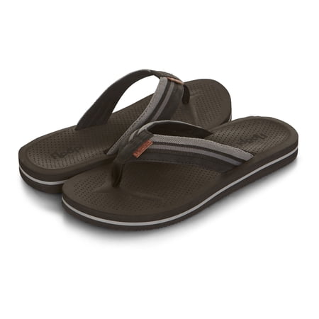 Floopi Flip Flops for Men Premium Canvas Men Beach Sandals With Dotted Texture Footbed Comfort Fit Sandals with Indoor & Outdoor Anti Skid Soles, Color Black, Size 8 price history and forecast - Floopi