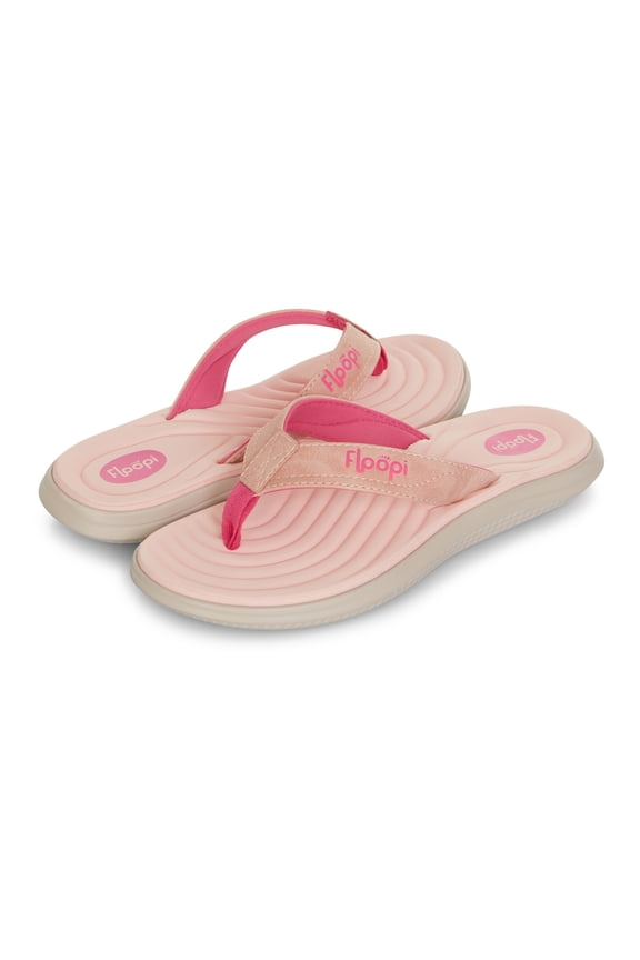 Flip Flops for Women Durable Memory Foam Textured Insole Sandals Ladies Beach Sandals with Indoor & Outdoor Anti Skid Soles, Color Pink, Size 10